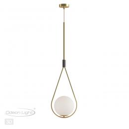 Odeon light 4810/1A PENDANT ODL21 371 золтой/черный/белый Подвес E14 1*40W FLARI  - 6 купить